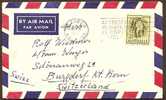 AUSTRALIA - 1959 2/3 Airmail Cover To Switzerland. Roughly Opened - Briefe U. Dokumente