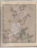 C0845 - SETA RICAMATA DIPINTA A MANO CINA Anni '60 FIRMA/FIORI/FARFALLA - Arte Orientale