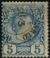 1885 Monaco, Carlo III° Valore Da 5 Cent. Usato - Autres & Non Classés