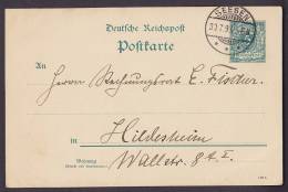 Deutsches Reichs-Post Postal Stationery Ganzsache Entier 5 Pf Postkarte (193 B) SEESEN 1893 To HILDESHEIM (2 Scans) - Tarjetas