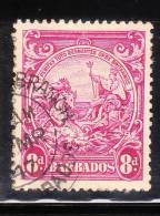 Barbados 1938-47 Seal Of The Colony 8p Used - Barbades (...-1966)