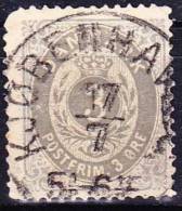 DENMARK 1875 Figures 3 Ore  Mi. 22 II Y A A - Used Stamps