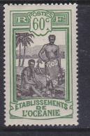 OCÉANIE  N°56 60C VERT ET NOIR TAHITIEN NEUF AVEC CHARNIERE - Autres & Non Classés