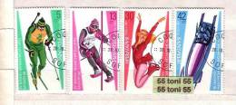 1987 OLYMPIC GAMES- CALGARY 4 V – Used (O) BULGARIA / Bulgarie - Figure Skating