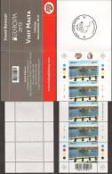 MALTA--  EUROPA 2012 -TEMA ANUAL " VISITE MALTA".-  CARNET Con TIRA De 5 X 0,37 € - 2012