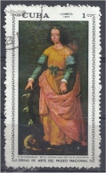 1971 National Museum Paintings  -1c. - "St. Catherine Of Alexandria" (Zurbaran  CTO - Gebruikt