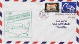 ONU ~30 Octobre  1978   Enveloppe 1° Vol Aérien   New York . San Francisco - Briefe U. Dokumente