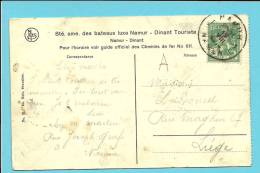 110 Op Kaart Met Stempel NAMUR Op 19/08/1914  (Offensief W.O.I) - Not Occupied Zone