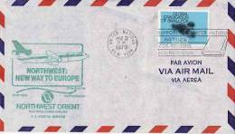 ONU ~ 1979  N° 287  Enveloppe Vol Aerien   New York  Stockholm - Storia Postale