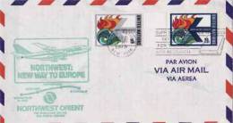 ONU ~ 1979  N° 300 + 301 Enveloppe Vol Aerien   New York  Stockholm - Briefe U. Dokumente