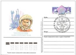 Space USSR 1986 FDC (Zvezdnyi) Postal Stationary Card 20th Anniversary Of Flight G.S. Titov On Spaceship “Vostok-2” - Russie & URSS