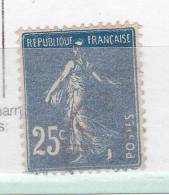 FRANCE N°140 25C BLEU TYPE SEMEUSE LEGENDES MAIGRES OBL - Gebraucht