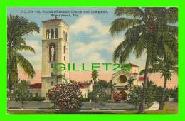 MIAMI BEACH, FL - ST PATRICK'S ROMAN CATHOLIC CHURCH & CAMPANILE - GULF STREAM CARD - - Miami Beach