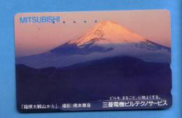 Japan Japon  Telefonkarte Télécarte Phonecard -  Volcan Volcano Vulkan Berg Mountains Montagnes - Volcanos