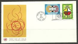 United Nations New York  21.09.1971 FDC Naciones Unidas UN Racial Discrimination - Storia Postale