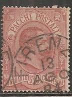 Italia Pacchi Postali 1884/86 Usato - Ss.3   50c Carminio - Pacchi Postali