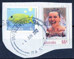 Australia 2012 5c Rabbitfish & 55c Muriel's Wedding - INGLEWOOD SA 5133 - Used Stamps