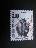 OBLITERE FRANCE ANNEE 1983 TIMBRES TAXE N°111 OBLITERATION RONDE INSECTE COLEOPTERE - 1960-.... Used