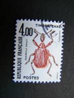 OBLITERE FRANCE ANNEE 1982 TIMBRES TAXE N°108 OBLITERATION RONDE INSECTE COLEOPTERE - 1960-.... Afgestempeld