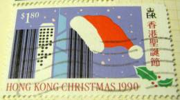 Hong Kong 1990 Christmas $1.80 - Used - Gebruikt