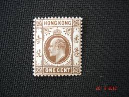 Hong Kong  1907  K.Edward VII  1c  SG91   MNH  Crease And Mark In Gum - Nuovi