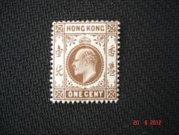 Hong Kong  1907  K.Edward VII  1c  SG91   MNH  Crease And Mark In Gum - Nuovi