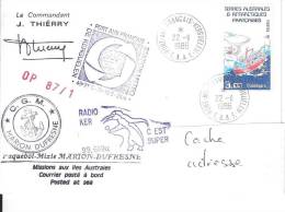 8687  MARION DUFRESNE - OP 87-1- KERGUELEN - Storia Postale