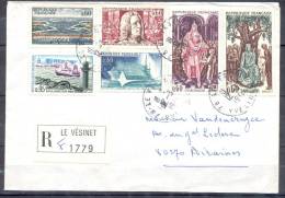 78 LE VESINET  LETTRE  RECOMMANDEE Le 12 3 1973 Avec Affranchissement  Compose De 6 Timbres - Covers & Documents