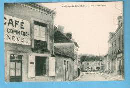 CPA - Vallon-sur-Gée- Rue Notre Dame- Café Neveu- 72 Sarthe - Vibraye