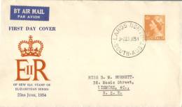 (101) FDC Cover - Queen's Head 6 1/2 D - Used Stamps