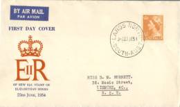 (101) FDC Cover - Queen's Head 6 1/2 D - Oblitérés