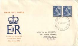(101) FDC Cover - Queen´s Head 2 1/2 D - Used Stamps