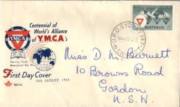 (101) FDC Cover - YMCA - Used Stamps