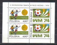 Poland Mi Bl 59 Soccer Championship Block 1974  MNH - 1974 – Westdeutschland