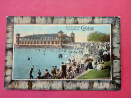 OH - Ohio > Cleveland  Border Frame  Bathing Scene Gordon Park  1913 Cancel   == =  = =ref 644 - Cleveland