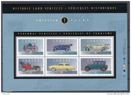 Canada VINTAGE CARS VEHICLES  Souvenir Mini Sheet MNH 1993 - Blocks & Kleinbögen