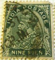 India 1911 King George V 9p - Used - 1911-35 King George V