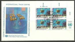 United Nations Wien 02.02.1990 FDC Naciones Unidas UN International Trade Centre Handelszentrum - Lettres & Documents