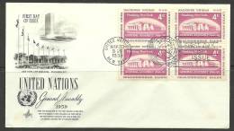 United Nations New York  30.03.1959 FDC Naciones Unidas UN General Assembly - Briefe U. Dokumente