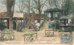 ( CPA 93 )  GOURNAY-SUR-MARNE  /  Jardins Et Vhâlets D'un Restaurant Des Bords De La Marne - - Gournay Sur Marne