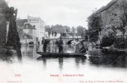 ESSOYES - L'OURCE ET LE PONT - TRES BELLE CARTE D'UNE PROMENADE EN BARQUE -  TOP !!! - Essoyes