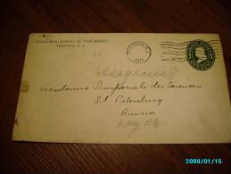 1911 USA POSTAL STATIONERY COVER FROM TRENTON  NEW JERSEY TO  RUSSIA - 1901-20