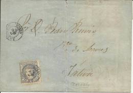AREVALO AVILA A XATIVA VALENCIA CC CON SELLO MATRONA 1870 - Covers & Documents