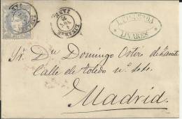 CC DE LINARES JAEN A MADRID SELLO MATRONA AL DORSO MAT ROJO DE LLEGADA Y ARAÑA NEGRA COMO CONTRASEÑA - Covers & Documents