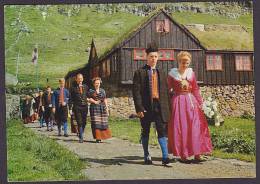 Faroe Islands PPC From A Wedding In Kirkjubø, Sent To KASTRUP (2 Scans) - Färöer