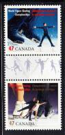 Canada MNH Scott #1899i Vertical Pair With Gutter 47c Men`s Singles, Pairs - World Figure Skating - Neufs