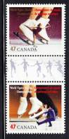 Canada MNH Scott #1899i Vertical Pair With Gutter 47c Women`s Singles, Ice Dancing - World Figure Skating - Neufs