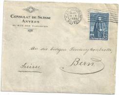 Ausland Brief  Anvers - Bern  (Consulat De Suisse)           1930 - Covers & Documents