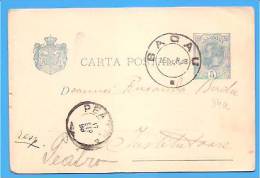 Postcard Send Bacau Of Petea ROMANIA Postal Stationary Postcard 1898 - Lettres & Documents