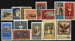 CYPRUS 1966 - The Set Of 14 Values Of ARCHEOLOGY, Used. - Gebraucht